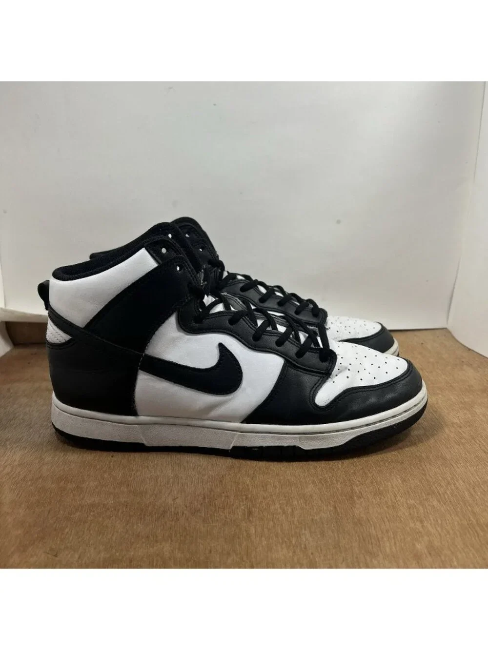 Nike Dunk High Panda Black White Mens Size 10.5 Athletic Leather Shoes Sneakers